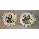 PAIR OF ROYAL DOULTON 'THE JESTER' PLATES No. D6277 (DIA: 26.7 cm) [2]