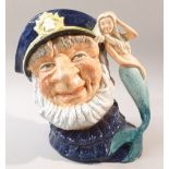 ROYAL DOULTON CHARACTER JUG 'OLD SALT', WITH PAINTED FACTORY MARK DG551 (H: 18 cm)