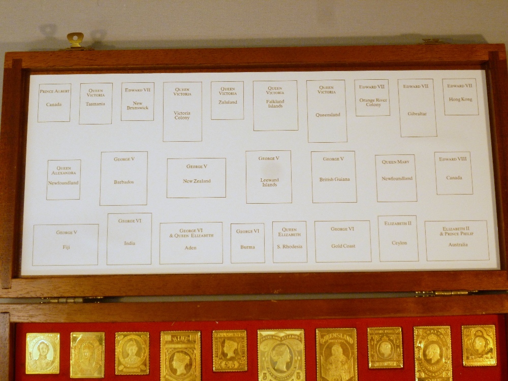 ROYAL STAMPS OF THE EMPIRE, A COLLECTION OF 25 SILVER-GILT REPLICA STAMPS FROM A LIMITED EDITION - Image 4 of 5