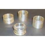 FOUR SILVER NAPKIN RINGS (123g) [4]