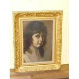 ENGLISH SCHOOL, PORTRAIT OF A GIRL, HEAD AND SHOULDERS, OIL ON BOARD (36.5 cm x 25 cm