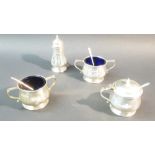 FOUR PIECE CRUET SET BY GARRARD & CO LTD, LONDON 1954 (276g) [4]