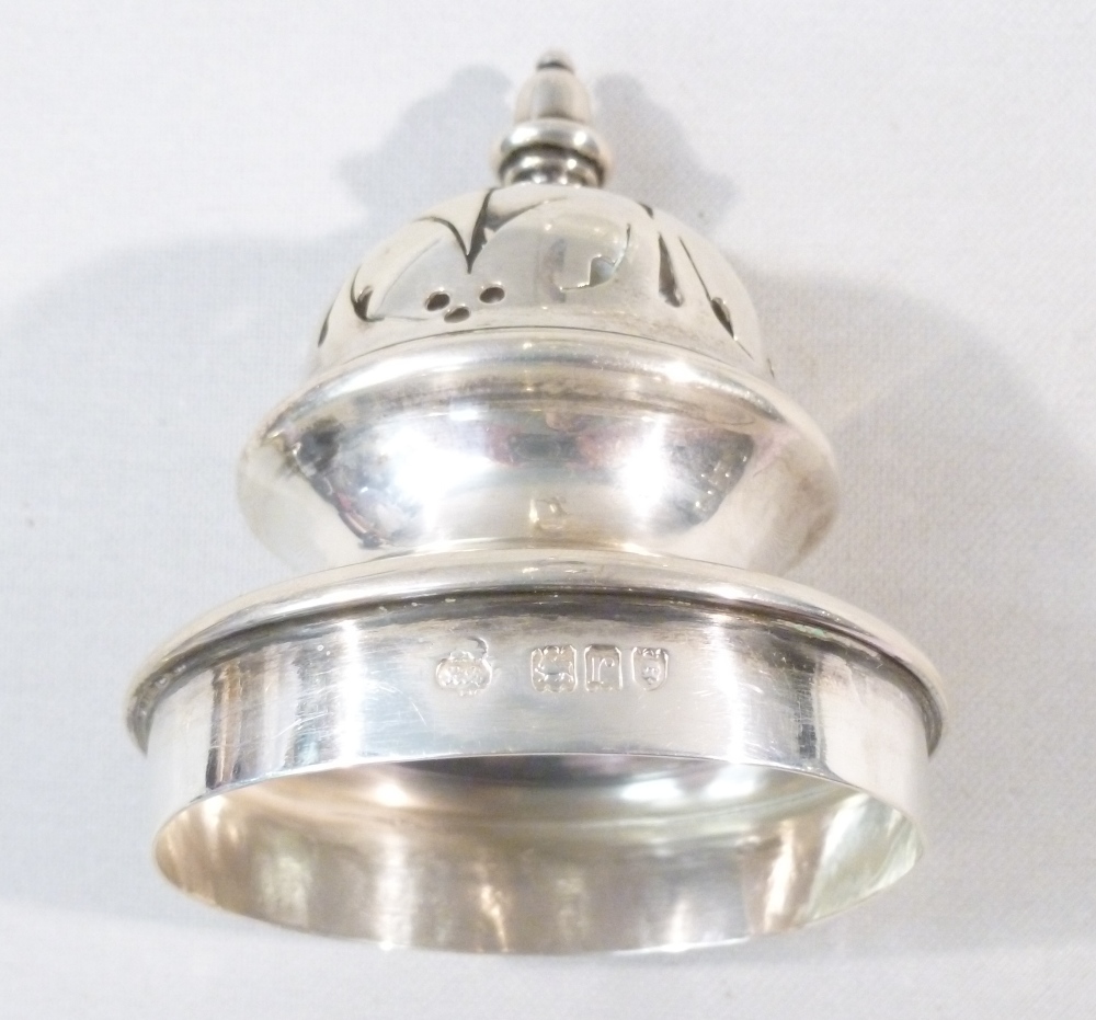 HARRODS LTD SILVER SUGAR SIFTER BY RICHARD BURBIDGE, LONDON 1912, SILVER PUNCH LADLE BY PHILIP - Image 8 of 9