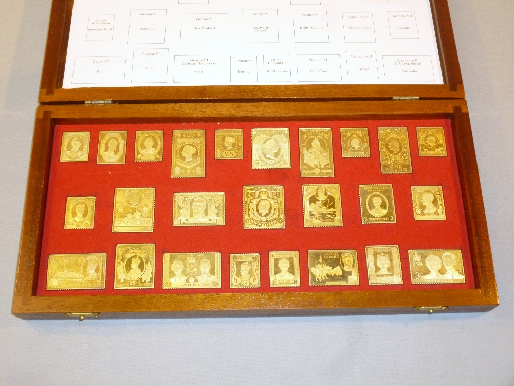 ROYAL STAMPS OF THE EMPIRE, A COLLECTION OF 25 SILVER-GILT REPLICA STAMPS FROM A LIMITED EDITION - Image 3 of 5