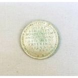 LEICESTER ETC.SILVER SHILLING TOKEN (N.D. CIRCA 1811) ob ONE SHILLING SILVER TOKEN WITH SHIELD WITH