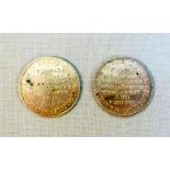 NEWARK SILVER SHILLING TOKENS, 1811, MESSERS STANSALL, MOOR, FISHER, FILLINGHAM, READELT AND WILSON,