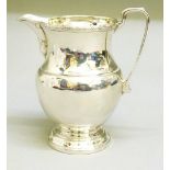 HARRODS SILVER JUG BY RICHARD WOODMAN BURBIDGE, BIRMINGHAM 1934, HARRODS STAMP TO THE BASE (127g)