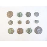 ALBUM CONTAINING ROMAN AND LATER BRONZE AND COPPER COINS INCLUDING "CARTWHEEL" 2ds, 1797 (2),