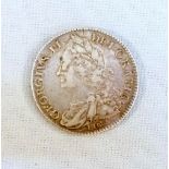 GEORGE II HALFCROWN, 1746, VF