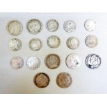 GEORGE I SHILLINGS, 1720, 1723, GEORGE II SHILLINGS, 1743, 1745, 1758 (3), SIXPENCES 1728, 1757 (