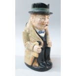 ROYAL DOULTON TOBY JUG 'WINSTON CHURCHILL' (H: 14 cm)