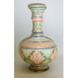 DOULTON LAMBETH VASE PATTERN No. X2349 IN THE PERSIAN STYLE WITH INCISED DECORATION, 1891 (26 cm x