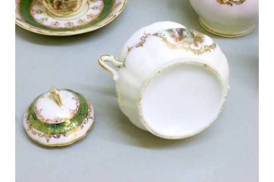 REGENCY BONE CHINA OVAL TEAPOT WITH GILT DECORATION, COVER AND STAND, SUCRIER WITH COVER AND A - Image 18 of 18