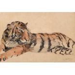 Czeslaw Mystkowski (1898-1938), 'Javanese tiger', signed and dated 'Java 1929' lower right,