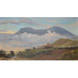 Carel Lodewijk Dake (1886-1946), 'View on Gunung Kawi, near Malang', signed lower right, canvas on