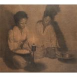 Willem Dooyewaard (1892-1980), 'Evening meal', signed and dated 1920 lower right (in the plate),