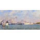 Hendrik Arend Ludolf (Hal) Wichers (1893-1968), 'KPM ships at the port of Batavia', signed and dated