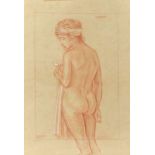 Rudolf Bonnet (1895-1978), 'Female nude', signed upper right and 'Siracusa 1965' lower left, chalk