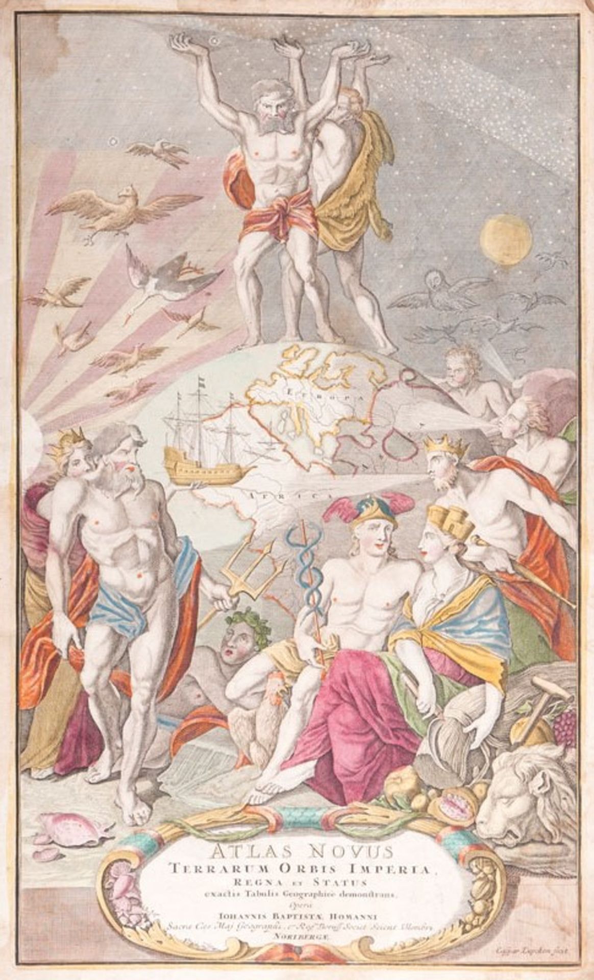 Homann, Johann Baptist (Kambach 1664 - Nürnberg 1724) Kleiner Atlas Scholasticus Von achtzehn - Image 2 of 2