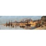 Kaufmann, Karl (Wien 1843 - Wien 1901) Istanbul, Evening Mood Oil/canvas, 27 x 85,5 cm, lo. ri.