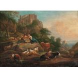 Roos, Johann Heinrich (Otterberg 1631 - Frankfurt/Main 1685) Southern Landscape with Herdsmen and
