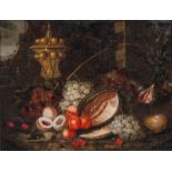 Mertens, Thomas active in Antwerp ca. 1666 Fruit Still Life with Columbine Cup Oil/canvas, 55 x 66