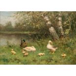 Artz, Constant (Paris 1870 - Soest 1951) Ducks by the Water Oil/canvas, 29,5 x 40 cm, lo. le.