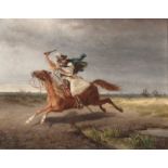 Lang, Heinrich (Regensburg 1838 - München 1891) Highwayman escaping Oil/cardboard, 18,5 x 24 cm, lo.