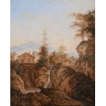 Johann Jakob Dorner (München 1775 - München 1852), zugeschr. Wasserfall in den Bergen Öl/Lw., 40 x