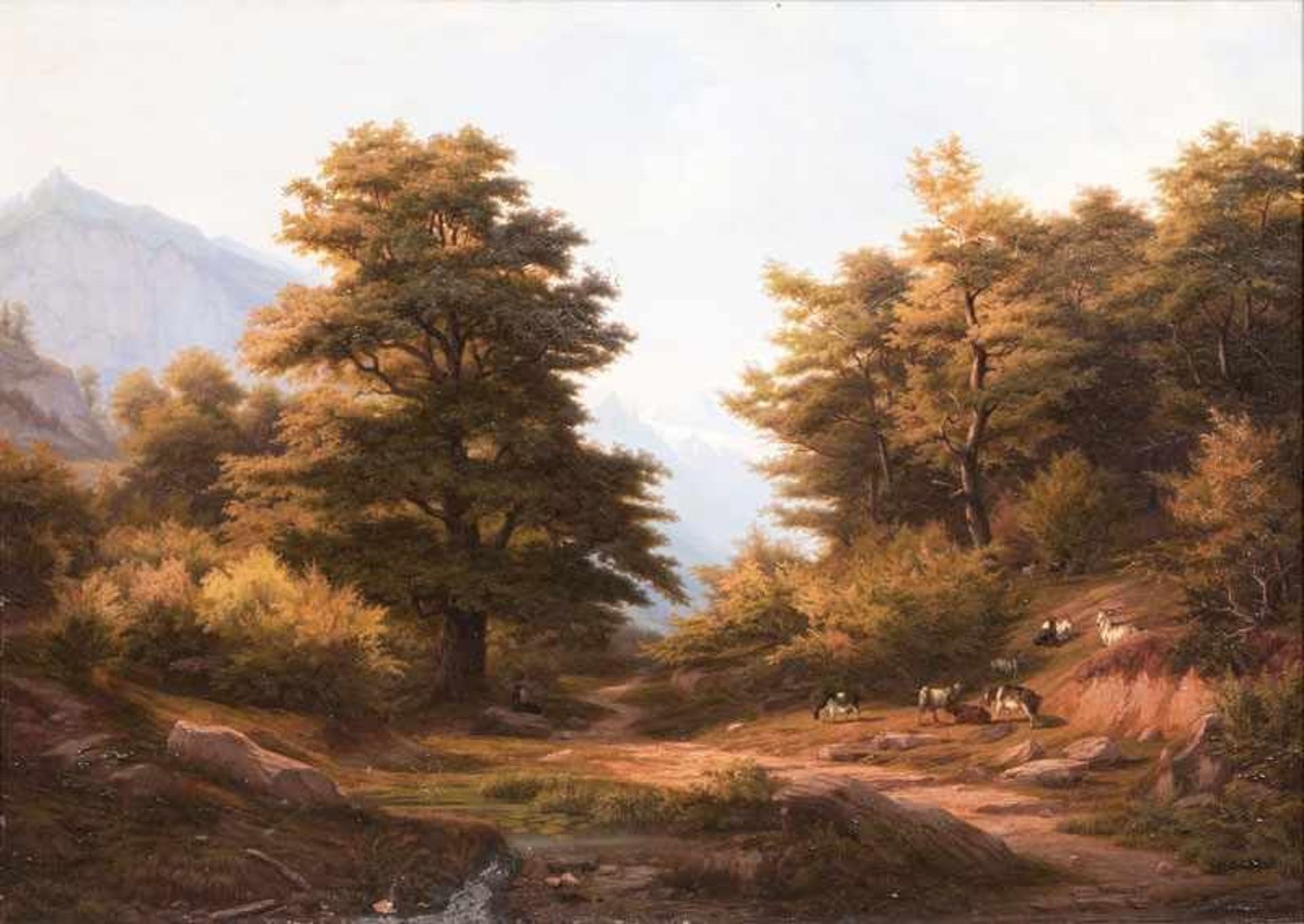 Eduard Wilhelm Hollstein (vor 1840 - nach 1856) Bei Meiringen in der Schweiz Öl/Lw., 54 x 73,5 cm,