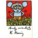KEITH HARING & ANDY WARHOL - Andy Mouse III, Homage to Warhol