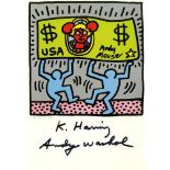 KEITH HARING & ANDY WARHOL - Andy Mouse II, Homage to Warhol