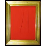 LUCIO FONTANA [par/imputee] - Concetto Spaziale, Attesa - Rosso