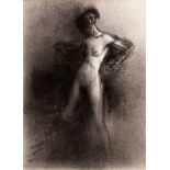 Paul Emsley (Scottish 1947-) UNTITLED NUDE signed with the artist's initials graphite on paper 18 by