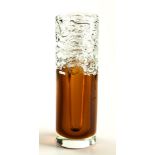 A ŠKRDLOVICÉ GLASSWORKS CARAMEL ‘BEER’ VASE DESIGNED BY FRANTISEK VIZNER, 1974 pattern number 7411