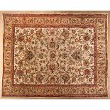 A TABRIZ CARPET, NORTH WEST, PERSIA, MODERN the ivory field with an overall design of