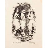 Pieter van der Westhuizen (South African 1931-2008) THREE FIGURES lithograph, signed, dated 95 and