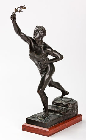 MAX KRUSE (1869-1938): A PATINATED BRONZE FIGURE 'NENIKHKAMEN' the nude