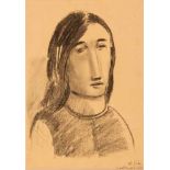 Wolf Kibel (South African 1903-1938) WOMAN signed by Mrs F Kibel on behalf of the artist charcoal on