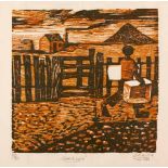 Peter Clarke (South African 1929-2014) SPOEKHUIS woodcut, signed, dated Nov. 1980, numbered 30/30