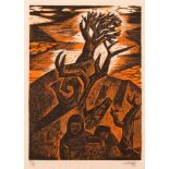 CLARKE, PETER ( -) ONCE UPON A TIME linocut printed in colours, signed, dated 1971 and numbered 27/