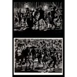 Zolani Siphungela (South African 1986 -) ROCKY ROAD, two linocuts, each signed, dated 13, numbered