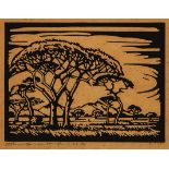 Jacob Hendrik Pierneef (South African 1886-1957) DORINGBOME (NILANT 91) linocut, signed,