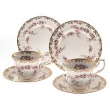 A ROYAL ALBERT ‘DIMITY ROSE’ PATTERN PART TEA SERVICE 1969-1997 each with pink and yellow roses