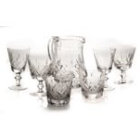 A PART SUITE OF STUART CUT-CRYSTAL ‘GLENGARRY’ PATTERN DRINKING GLASSES, 20TH CENTURY comprising: