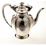 Atkins, Henry A VERY DECORATIVE HALLMARKED SILVER ART NOUVEAU COFFEE POT Sheffield: Atkins Brothers,