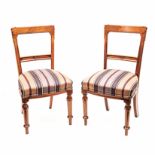 A PAIR OF MAHOGANY SIDE CHAIRS, 20TH CENTURY the curved shaped top-rail above a plain bottom-rail, a