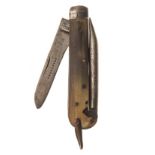Tidmarsh, James BRITISH ARMY ISSUE CLASP KNIFE n.p.: James Tidmarsh (maker), 1901 Retractable