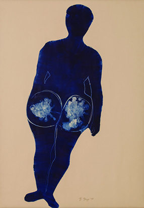 Bongi Bengu (South African 1970-) UNDRESSING THE VENUS II monotype, signed and dated '08 in pencil