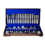 AN ASSEMBLED SET OF SILVER CUTLERY, VARIOUS MAKERS AND DATES, NEWCASTLE AND LONDON, 1847-1820